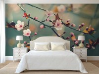 fotobehang slaapkamer japanse bloesem 155010404